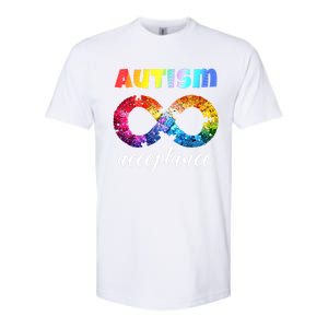 Colorful Puzzle Infinity Acceptance Autism Funny Gift Softstyle CVC T-Shirt