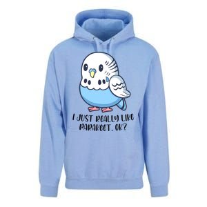 Cute Parakeet I Just Really Like Parakeets Ok Parakeet Bird Gift Unisex Surf Hoodie