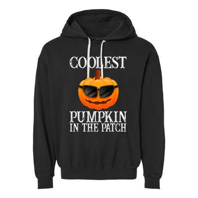 Coolest Pumpkin In The Patch Funny Halloween Garment-Dyed Fleece Hoodie