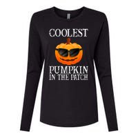 Coolest Pumpkin In The Patch Funny Halloween Womens Cotton Relaxed Long Sleeve T-Shirt