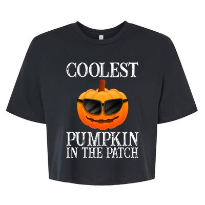 Coolest Pumpkin In The Patch Funny Halloween Bella+Canvas Jersey Crop Tee