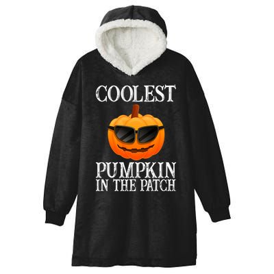 Coolest Pumpkin In The Patch Funny Halloween Hooded Wearable Blanket