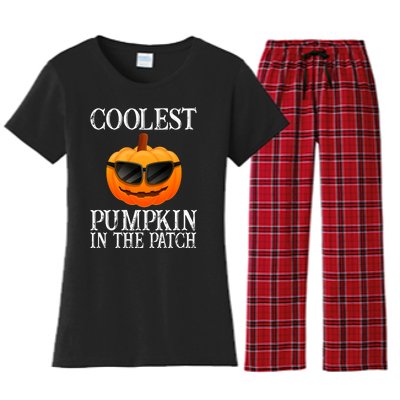 Coolest Pumpkin In The Patch Funny Halloween Women's Flannel Pajama Set