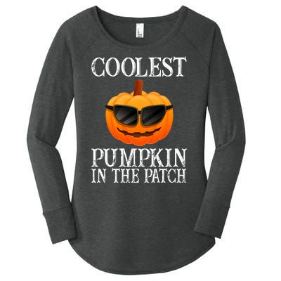 Coolest Pumpkin In The Patch Funny Halloween Women's Perfect Tri Tunic Long Sleeve Shirt