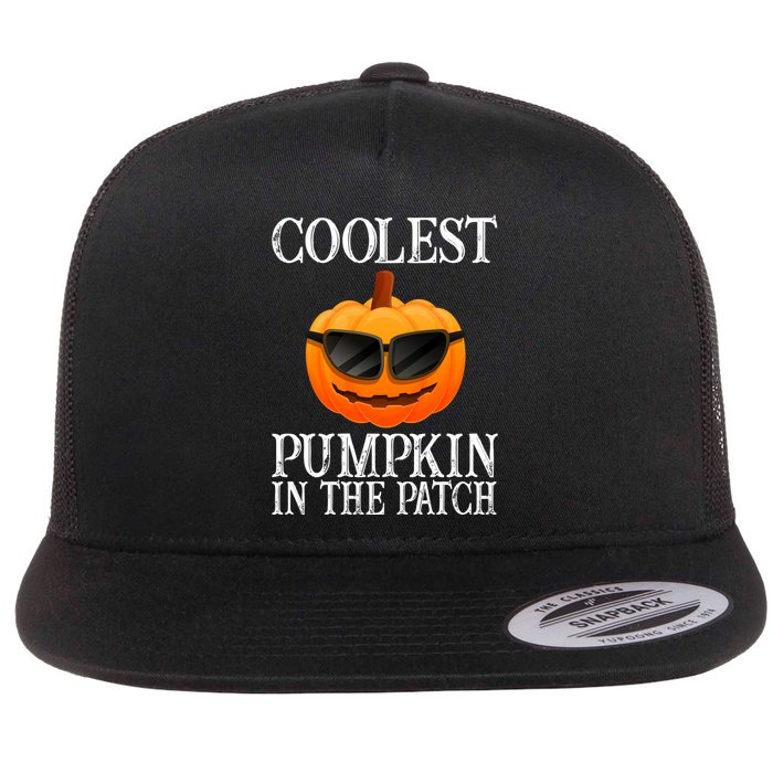 Coolest Pumpkin In The Patch Funny Halloween Flat Bill Trucker Hat