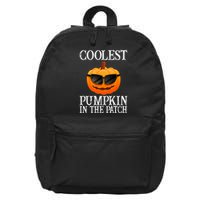 Coolest Pumpkin In The Patch Funny Halloween 16 in Basic Backpack