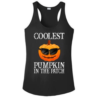 Coolest Pumpkin In The Patch Funny Halloween Ladies PosiCharge Competitor Racerback Tank