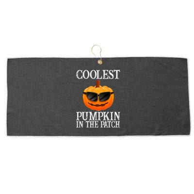 Coolest Pumpkin In The Patch Funny Halloween Large Microfiber Waffle Golf Towel