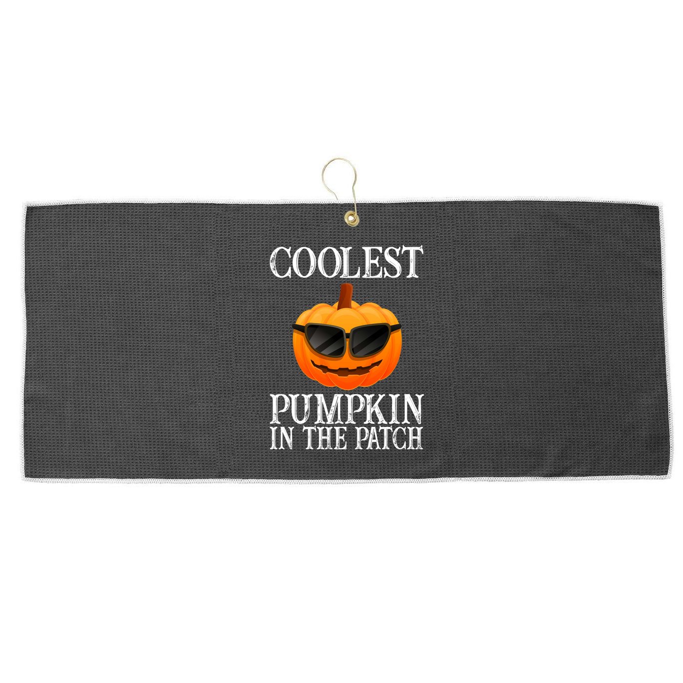 Coolest Pumpkin In The Patch Funny Halloween Large Microfiber Waffle Golf Towel
