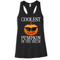 Coolest Pumpkin In The Patch Funny Halloween Women's Racerback Tank