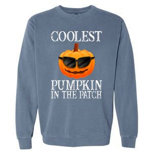 Coolest Pumpkin In The Patch Funny Halloween Garment-Dyed Sweatshirt