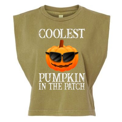 Coolest Pumpkin In The Patch Funny Halloween Garment-Dyed Women's Muscle Tee