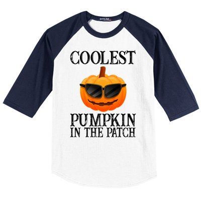 Coolest Pumpkin In The Patch Funny Halloween Baseball Sleeve Shirt