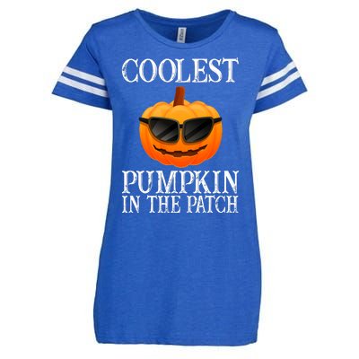 Coolest Pumpkin In The Patch Funny Halloween Enza Ladies Jersey Football T-Shirt