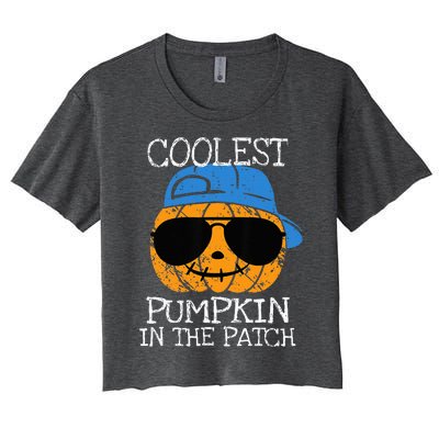 Coolest Pumpkin In The Patch Halloween Women's Crop Top Tee