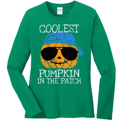 Coolest Pumpkin In The Patch Halloween Ladies Long Sleeve Shirt