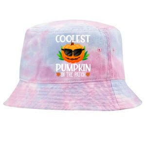 Coolest Pumpkin In The Patch Sunglasses Pumpkin Halloween Gift Tie-Dyed Bucket Hat