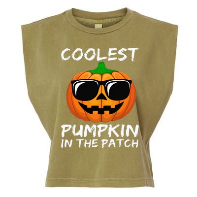 Coolest Pumpkin In The Patch Funny Halloween Garment-Dyed Women's Muscle Tee