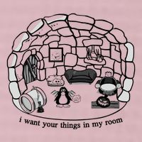 Club Penguin I Want Your Things In My Room 25L Jumbo Tote