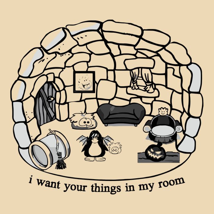 Club Penguin I Want Your Things In My Room Bag