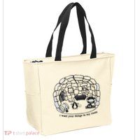 Club Penguin I Want Your Things In My Room Zip Tote Bag