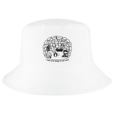 Club Penguin I Want Your Things In My Room Cool Comfort Performance Bucket Hat