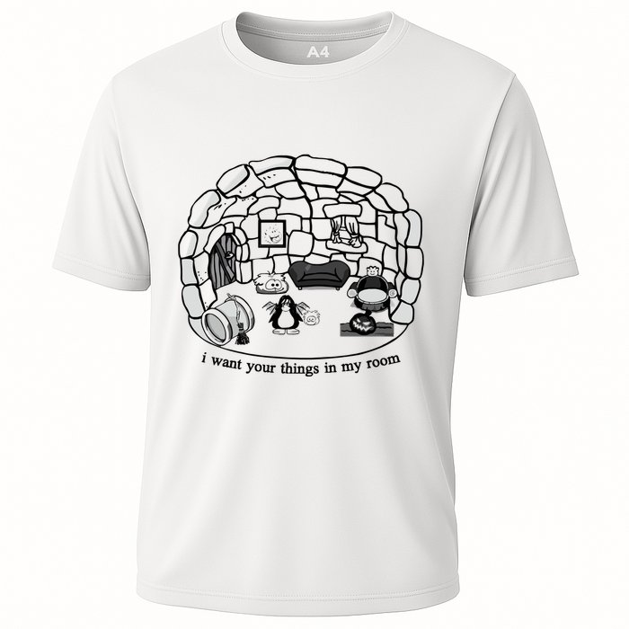 Club Penguin I Want Your Things In My Room Cooling Performance Crew T-Shirt