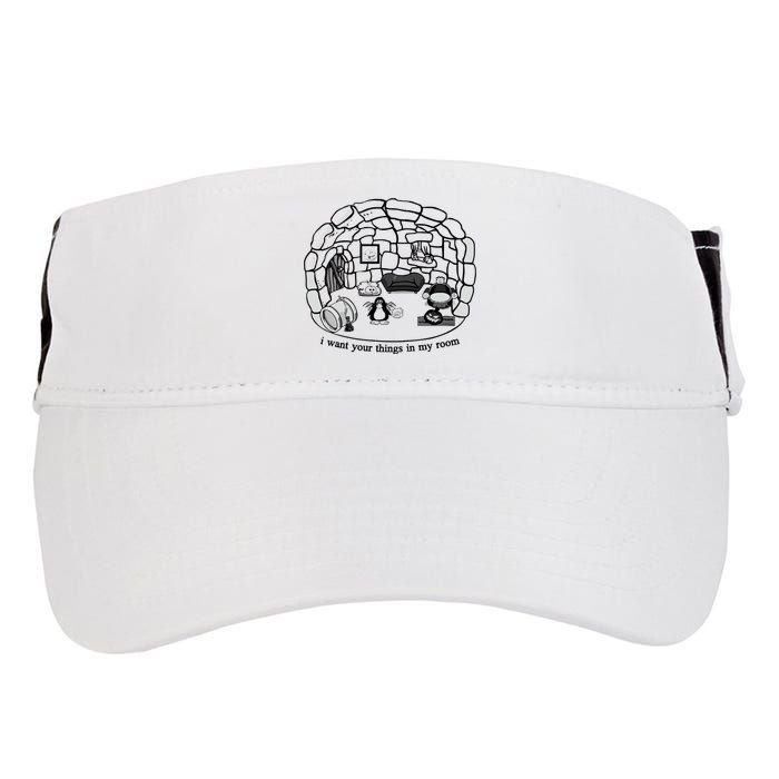 Club Penguin I Want Your Things In My Room Adult Drive Performance Visor