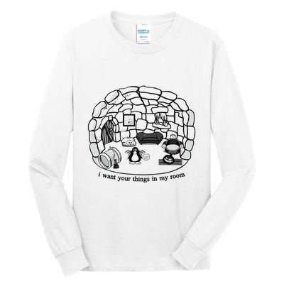 Club Penguin I Want Your Things In My Room Tall Long Sleeve T-Shirt