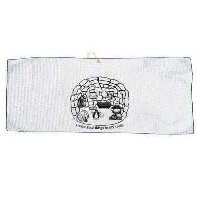 Club Penguin I Want Your Things In My Room Large Microfiber Waffle Golf Towel