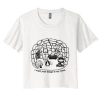 Club Penguin I Want Your Things In My Room Women's Crop Top Tee