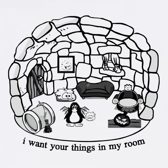 Club Penguin I Want Your Things In My Room Wool Snapback Cap