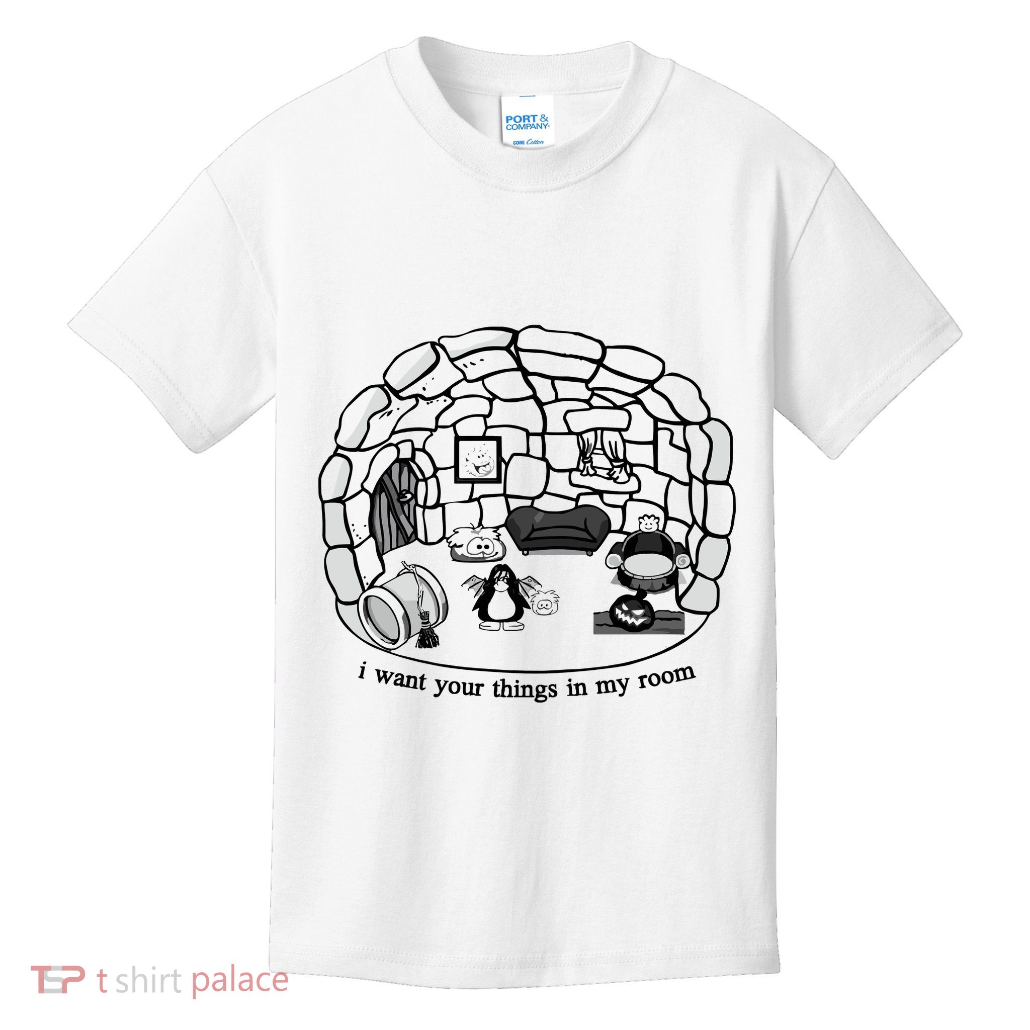 Club Penguin I Want Your Things In My Room Kids T-Shirt