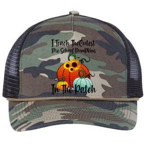 Cutest Pumpkins In Patch Pre School Teacher Fall Halloween Retro Rope Trucker Hat Cap