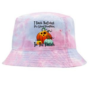 Cutest Pumpkins In Patch Pre School Teacher Fall Halloween Tie-Dyed Bucket Hat