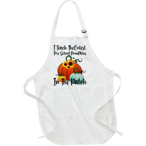 Cutest Pumpkins In Patch Pre School Teacher Fall Halloween Full-Length Apron With Pockets