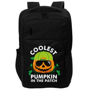 Coolest Pumpkin In The Patch Boy Pumpkin Halloween Impact Tech Backpack