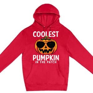 Coolest Pumpkin In The Patch Toddle Boy Halloween Kids Premium Pullover Hoodie