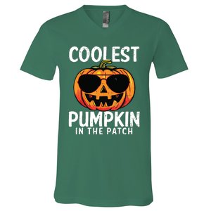 Coolest Pumpkin In The Patch Toddle Boy Halloween Kids V-Neck T-Shirt