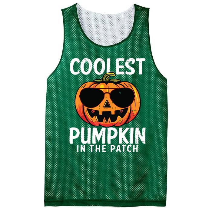 Coolest Pumpkin In The Patch Toddle Boy Halloween Kids Mesh Reversible Basketball Jersey Tank