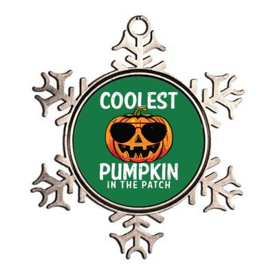 Coolest Pumpkin In The Patch Toddle Boy Halloween Kids Metallic Star Ornament