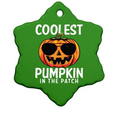 Coolest Pumpkin In The Patch Toddle Boy Halloween Kids Ceramic Star Ornament