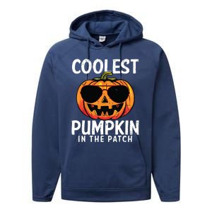 Coolest Pumpkin In The Patch Toddle Boy Halloween Kids Performance Fleece Hoodie