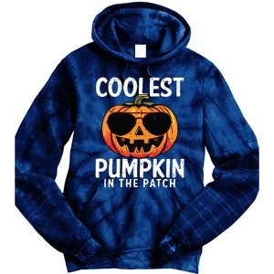 Coolest Pumpkin In The Patch Toddle Boy Halloween Kids Tie Dye Hoodie