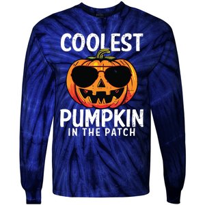 Coolest Pumpkin In The Patch Toddle Boy Halloween Kids Tie-Dye Long Sleeve Shirt