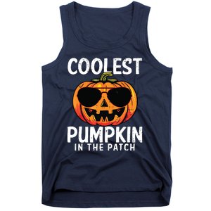 Coolest Pumpkin In The Patch Toddle Boy Halloween Kids Tank Top