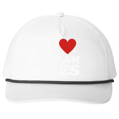 Cream Pie I Love Cream Pies Snapback Five-Panel Rope Hat