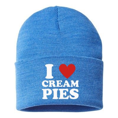 Cream Pie I Love Cream Pies Sustainable Knit Beanie