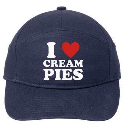 Cream Pie I Love Cream Pies 7-Panel Snapback Hat