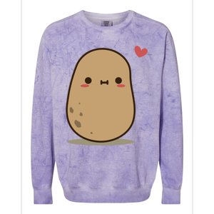 Cute Potato In Love Colorblast Crewneck Sweatshirt